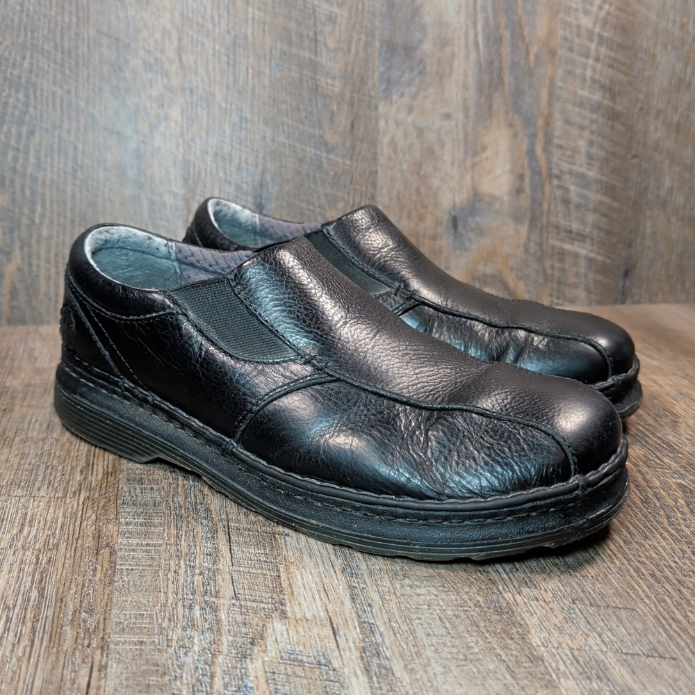 Dr Doc Martens Tevin Slip On Loafers Black Overdrive Leather Sz Mens 9 Womens 10